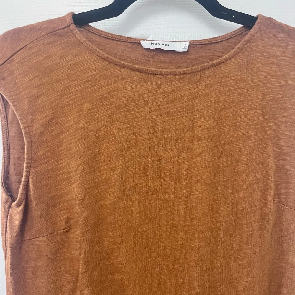 Dark Honey Brown Cap Sleeve Dress - Picture 3 of 8